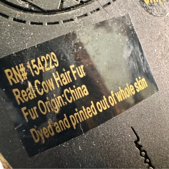 Jessica Simpson Leopard Print Platform Heels Open Toe - Real Cow Hair Fur - Picture 5 of 6